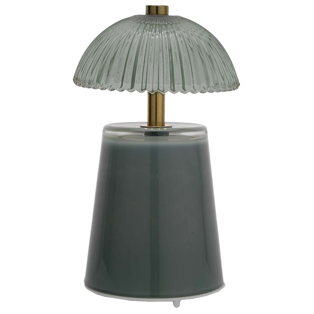 LAMPADA IN VETRO H.19 CON RICARICA USB - VERDE